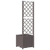 ZNTS Garden Planter with Trellis Brown 40x40x136 cm PP 318259