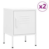 Nightstands 2 pcs White 35x35x51 cm Steel 3095213