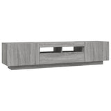 2 Piece TV Cabinet Set with LED Lights Grey Sonoma Engineered Wood 3120168