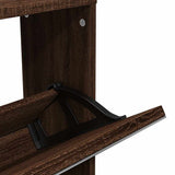 Shoe Cabinet with Mirror 5-Layer Brown Oak 63x17x169.5 cm 3228285