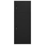 Saddle Cabinet Black Steel Large Height-Adjustable Shelves 339601
