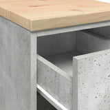 Garage Storage Cabinet Concrete Grey 30x51x85 cm Solid Wood Pine 860583