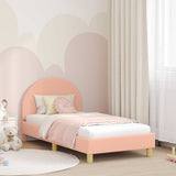 Children's Bed Frame with Headboard Pink 80 x 160 cm 42011028
