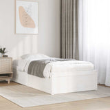 Bed Frame without Mattress White 90x190 cm Single Solid Wood Pine 846844