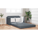 Sofa Bed Dark Grey 124 x 204 x 61 cm Velvet 4106703