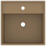Luxury Basin Overflow Square Matt Cream 41x41 cm Ceramic 146952