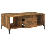 ZNTS Coffee Table Smoked Oak 90x50x36.5 cm Engineered Wood 821073