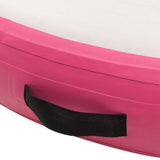 Inflatable Gymnastic Mat with Pump 100x100x15 cm PVC Pink 92706