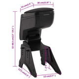 Car Armrest Universal Black 14x30x cm ABS 154645