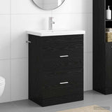 Bathroom Furniture Set Black Oak 61 x 40 x 84.5 cm 3404367