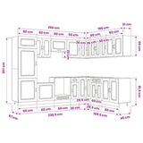 14 Piece Kitchen Cabinet Set "Kalmar" White Engineered Wood 3314971