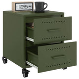 Bedside Cabinets 2 pcs Olive Green 36x39x43.5 cm Steel 846635