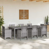 Garden Table Light Grey 250 x 100 x 73 cm Poly Rattan 3378519