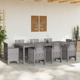 Garden Dining Table Light grey 250 x 100 x 73 cm Poly Rattan 871695