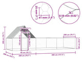 Chicken Coop 6x2x2 m Galvanised Steel 144557