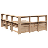 Bookcase Bed without Mattress 140x190 cm Solid Wood Pine 3324360