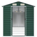Garden Shed Green 191x555x198 cm Galvanised Steel 3188236