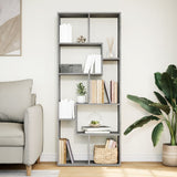 Room Divider Bookcase Grey Sonoma 67x25x161.5 cm Engineered Wood 858080