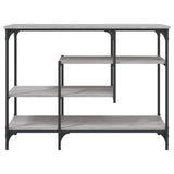 Console Table with Shelves Grey Sonoma 100x35x75 cm 837790