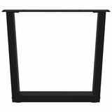 ZNTS Dining Table Legs V-Shape 2 pcs Black 60x cm Steel 4012632