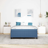 Bed Frame with Mattress Blue 140 x 190 cm Fabric 3399123