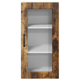 Wall Glass Cabinet LUCCA Smoked Oak 40 x 31 x 80 cm 884995