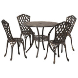 Garden Dining Set 5 pcs Bronze Aluminium 3334708