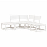 ZNTS 5 Piece Garden Sofa Set White Solid Wood Pine 3216956