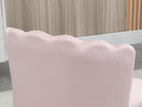 Velvet-Feel Shell Accent Chair - Pink T3398P340977
