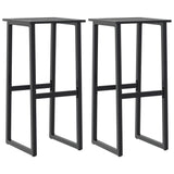Bar Stools 2 pcs Black 38x38x80 cm Powder-coated Steel 4009265