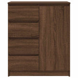 Sideboard with Drawers Brown Oak 71x35x84 cm Engineered Wood 861586