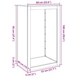 Firewood Rack 60x40x100 cm Galvanised Steel 850994