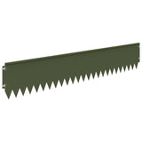 Lawn Edging 30 pcs 103 x 20 cm Steel Olive Green 8008382