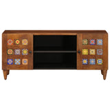 TV Cabinet with Shelf Walnut 105 x 33 x 46 cm Solid Mango Wood 4018224