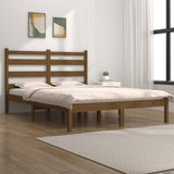 3103671 Bed Frame without Mattress Honey Brown Solid Wood 200x200 cm