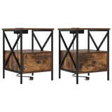 Bedside Cabinet 2 pcs Smoked Oak 41.5 x 40.5 x 55 cm 859555