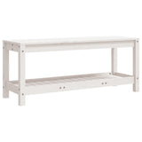 Garden Bench White 108x35x45 cm Solid Wood Pine 832383