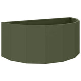 Planter Olive Green 90 x 45 x 35 cm Steel 883692