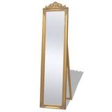 Free-Standing Mirror Baroque Style 160x40 cm Gold 243692