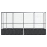 Aviary with Extension Silver 418.5x107x212 cm Steel 3214267