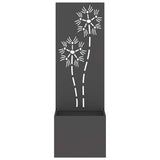 Garden Privacy Screen Black 50 x 32 x 150 cm Cold-rolled steel 876434