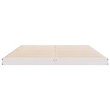Floor Bed Frame White 140 x 220 cm Solid Pine Wood 869753