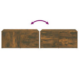 TV Cabinet Smoked Oak 80x34x36 cm Engineered Wood 815495