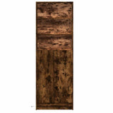 Highboard with LED Smoked Oak 69x32.5x200 cm Engineered Wood 3307909