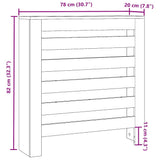 Radiator Cover Black 78 x 20 x 82 cm Engineered Wood 852682
