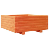 Garden Planter Wax Brown 60x60x26.5 cm Solid Wood Pine 847300