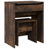 Dressing Table and Stool Smoked Oak 60x40x113.5 cm 848217