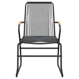 3 Piece Garden Dining Set Black PVC Rattan 3099209