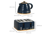 3000W 1.7L Rapid Boil Kettle & 4 Slice Toaster, Kettle and Toaster Set with 7 Browning Controls and T3398P344716