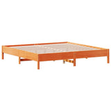 Bed Frame Wax brown Solid pine wood Super King Durable 842689